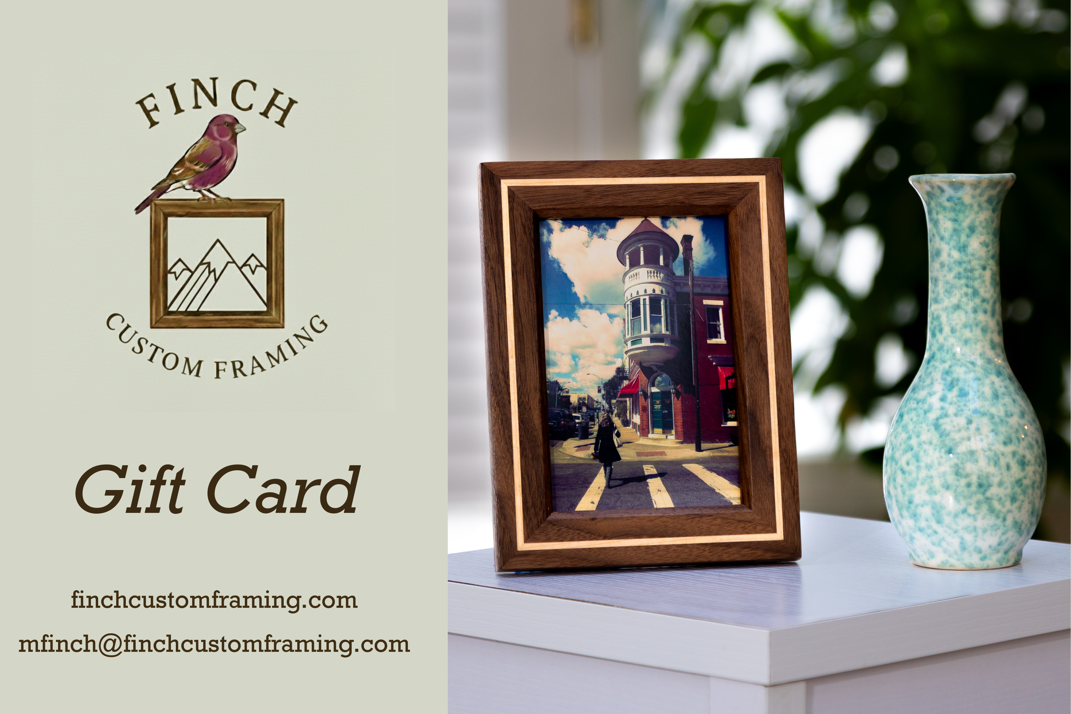Finch Custom Framing Gift Card