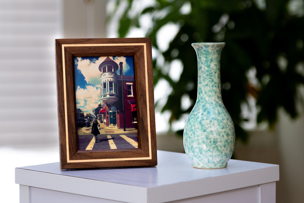 Walnut Picture Frame w/ Maple Inlay