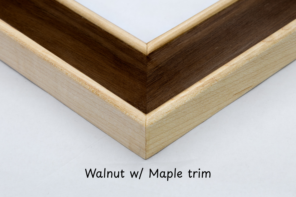 Walnut Picture Frame w/ Maple Trim